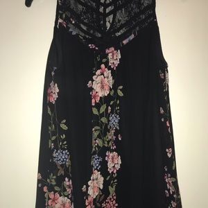 Black dress with flowers